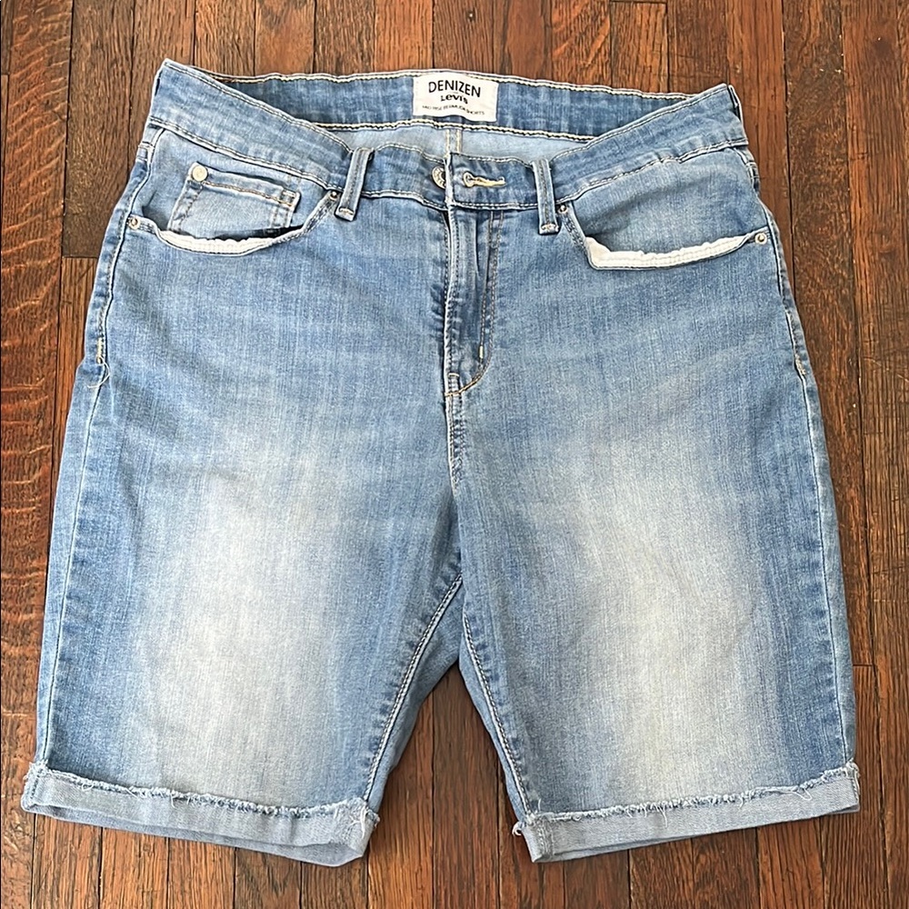 Denizen from Levi's Blue Jean Shorts with Cuffed Hem